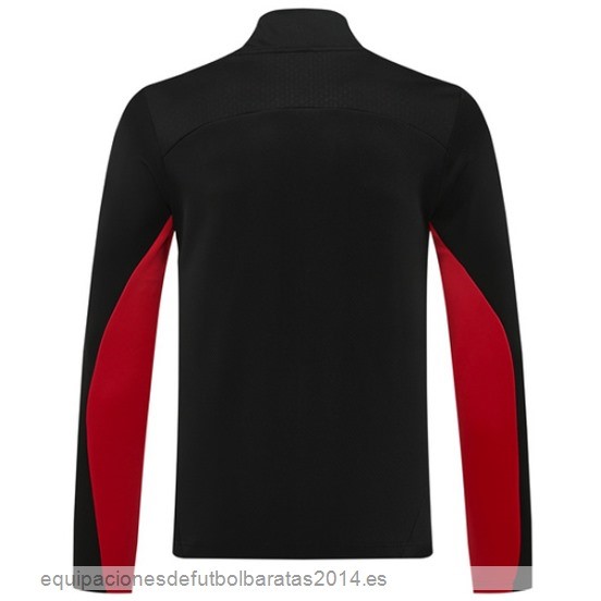 Nuevo Ropa Deportiva Con Cremallera Larga AC Milan 24/25 Negro Rojo Baratas